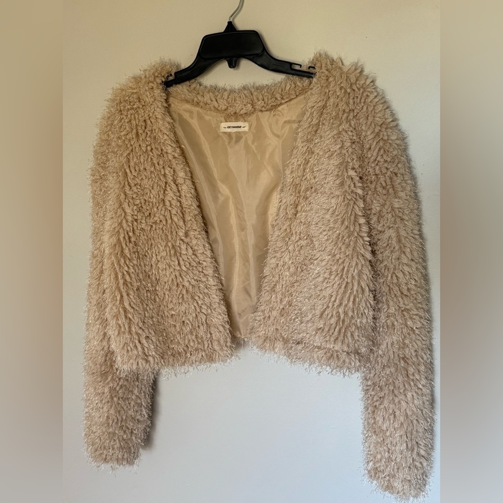 Eesome Tan Teddy Jacket